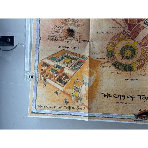 Dungeon & Dragons 2nd Edition Dark Sun 1991 City of Tyr Map ONLY- 31" × 21" - Picture 2 of 6